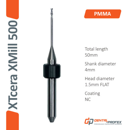 Фрезы XTCera XMill500  PMMA/WAX flat 1.5